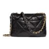 CHANEL 19 large tote bag, shiny lambskin, gold, silver