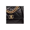 CHANEL 19 large tote bag, shiny lambskin, gold, silver