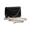 CHANEL classic chain wallet, lambskin, black