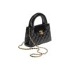 Chanel mini shopping bag, glossy old calfskin and gold metal