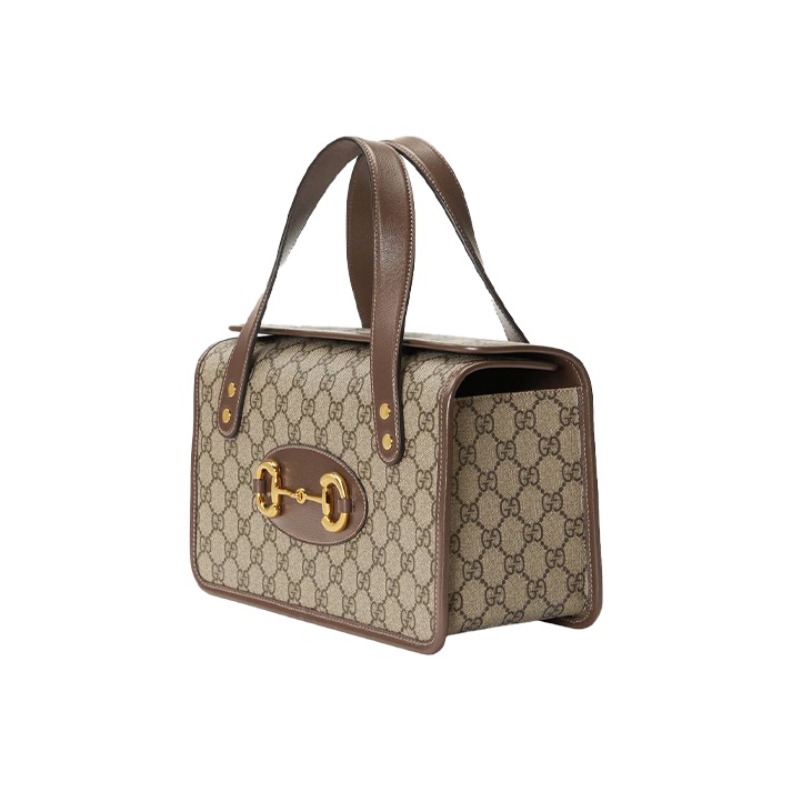 GUCCI Horsebit 1955 Small Top Handle Shoulder Bag, Women, Brown