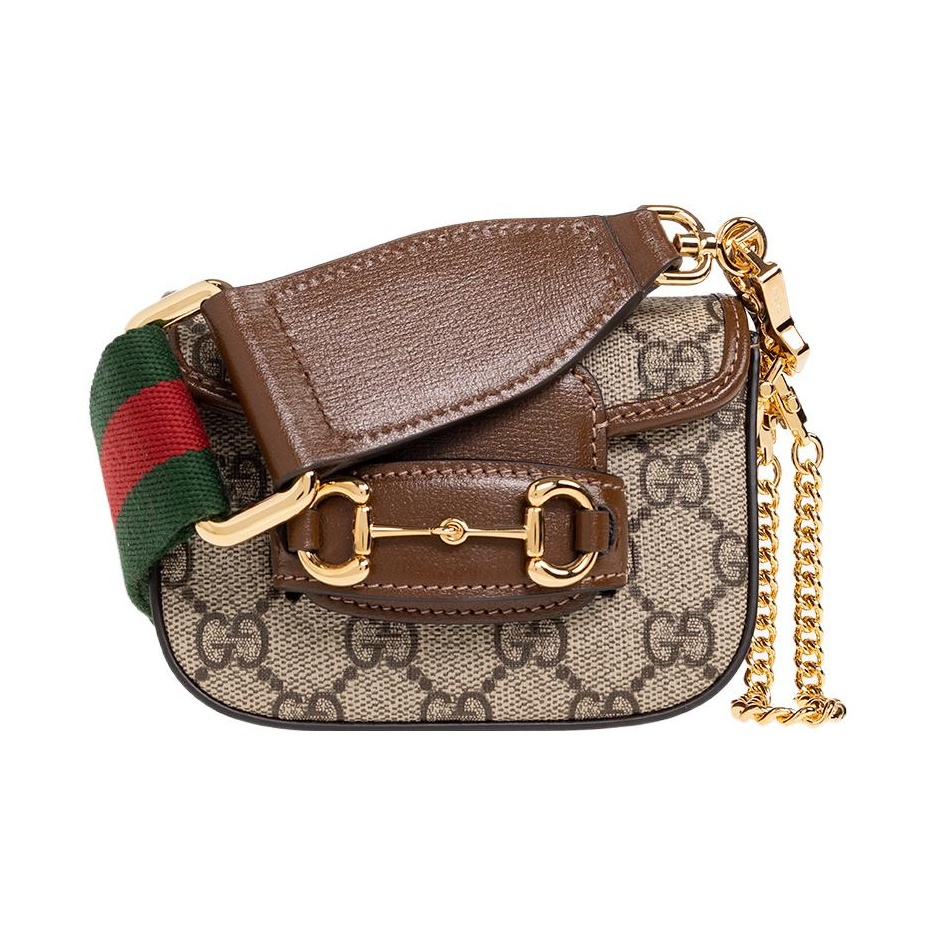 GUCCI Horse Buckle 1955 Letter Wallet Crossbody Bag Women's