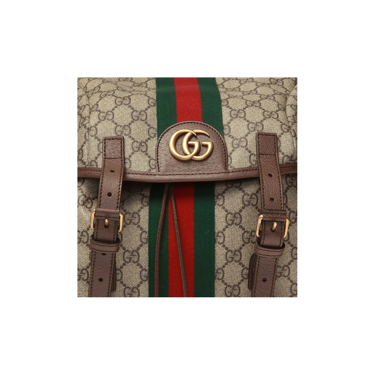 GUCCI Ophidia GG Monogram Backpack, Men’s, Medium, Beige/Ebony