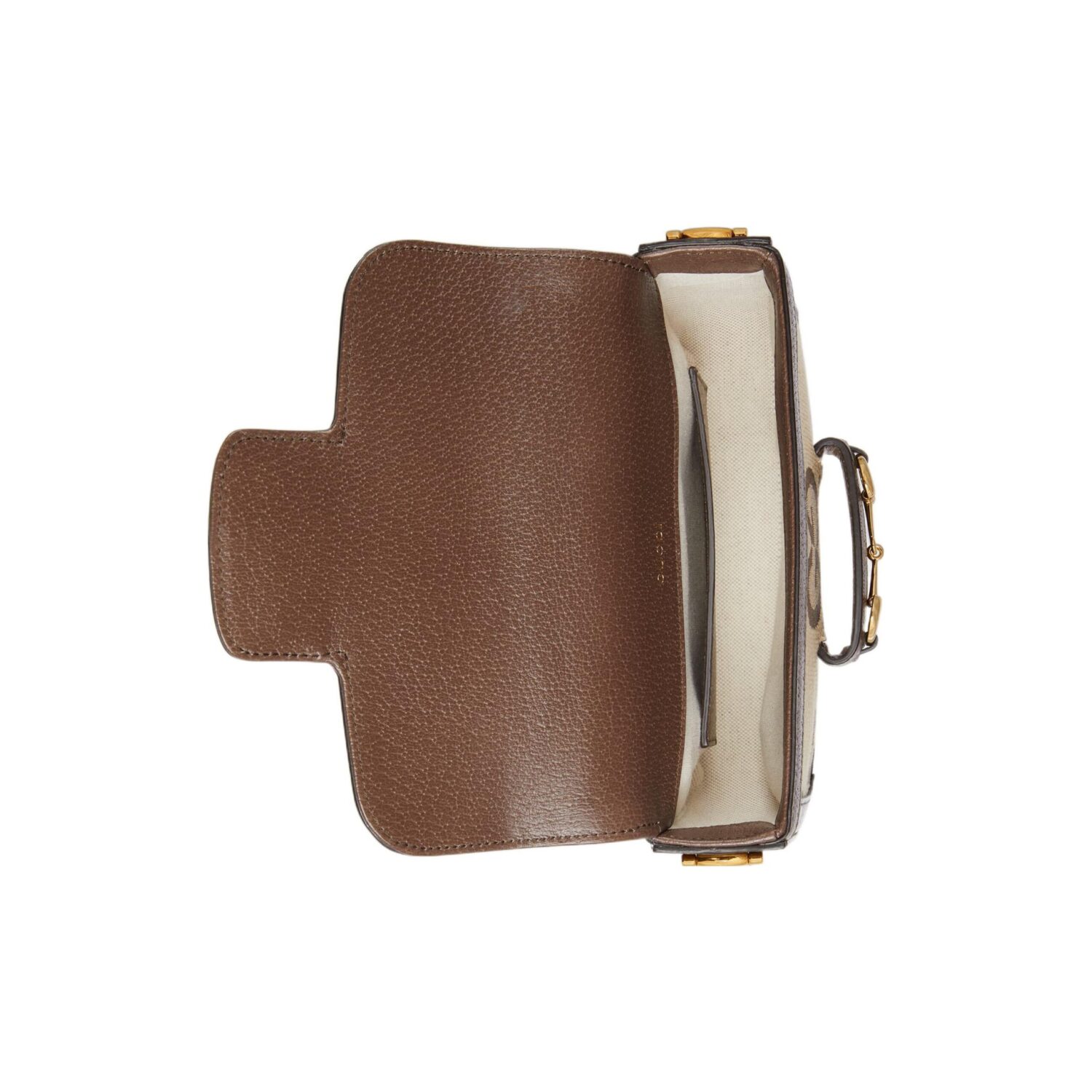 GUCCI Unisex Horsebit 1955 Jumbo GG Mini Crossbody Bag, Brown