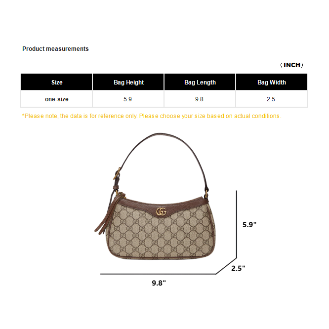 GUCCI Ophidia GG Monogram Small Handbag, Women, Brown
