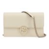 GUCCI interlocking GG chain messenger bag, white
