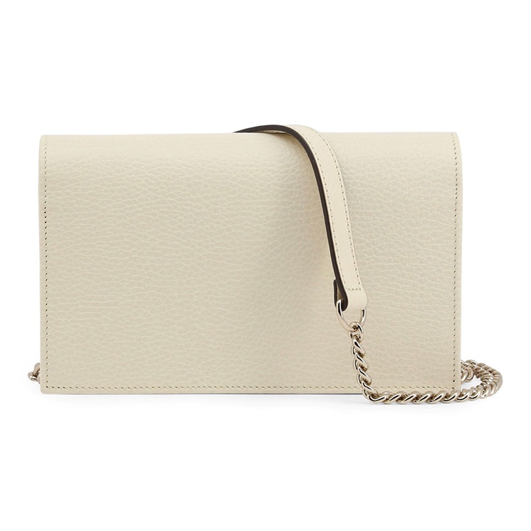 GUCCI interlocking GG chain messenger bag, white