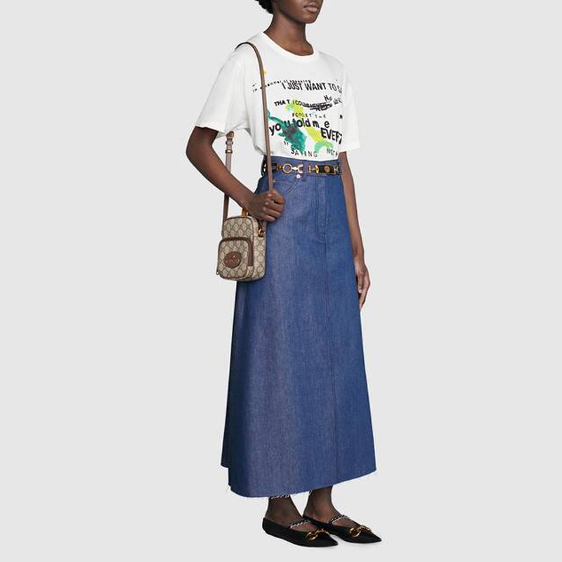 GUCCI Neo Vintage Monogram Mini Cowhide Shoulder Bag